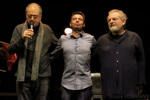 Enrico Pieranunzi, Diego Imbert et André Ceccarelli le 02 décembre 2017 au Musée des Confluences de Lyon