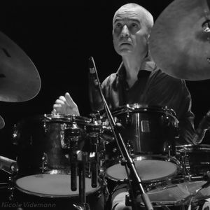 Le batteur Christophe Marguet le 22 aout 2018 à Jazz campus en Clunisois