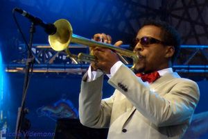 Le trompettiste Roy Hargrove le 11 juillet 2015 au festival Jazz à Vienne