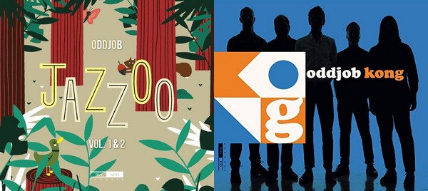 couverture des albums Jazzoo Vol. 1&2 et Kong du groupe Oddjob
